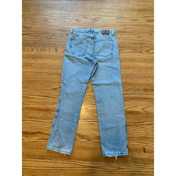 VTG 90s Cowboy Western Wrangler Straight Leg Light Wash 32 32 Mens Blue 96501sl - Picture 9 of 9